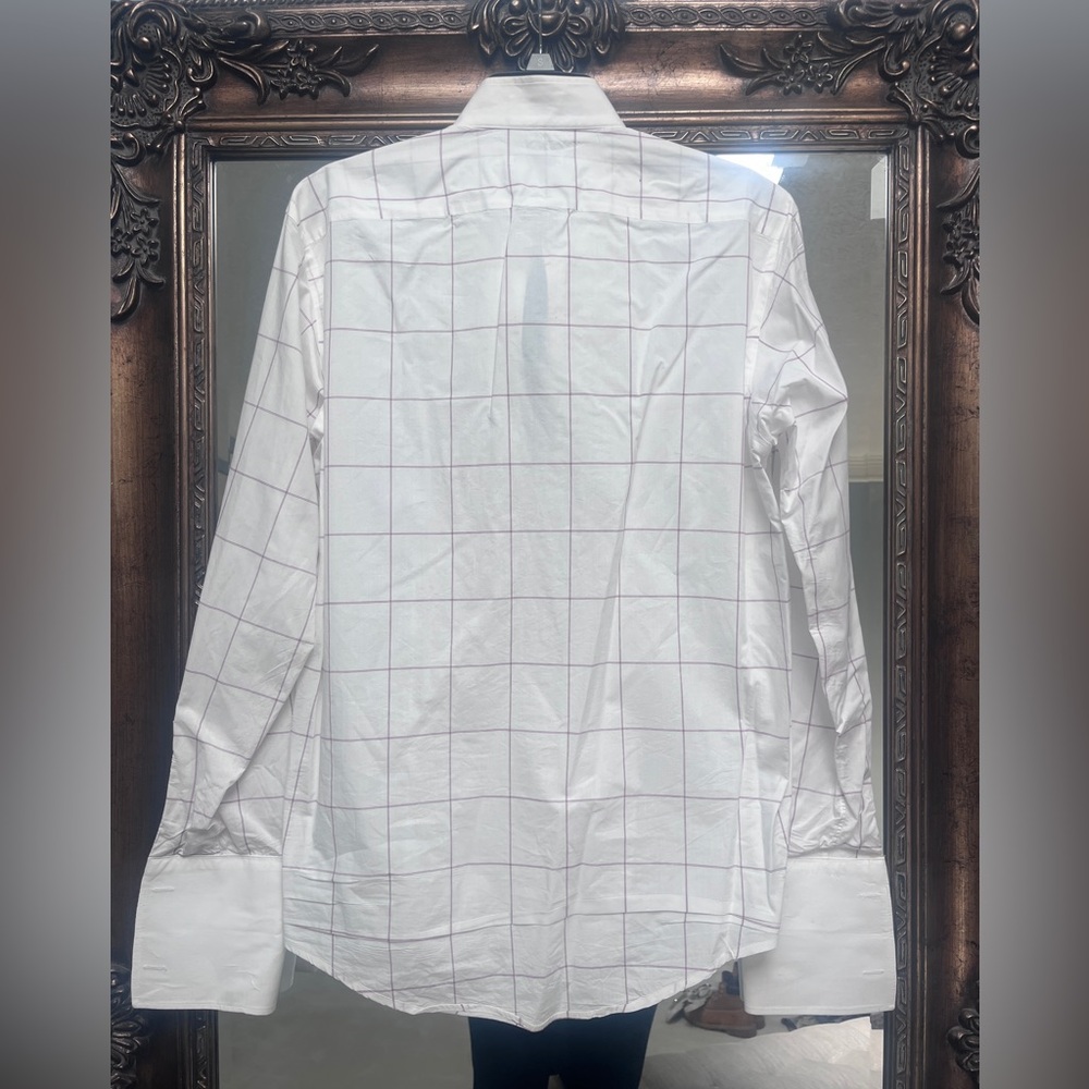 Christian Dior Tuxedo Men’s Plaid shirt Le Cache de Dior dress shirt 100% cotton - Picture 3 of 6